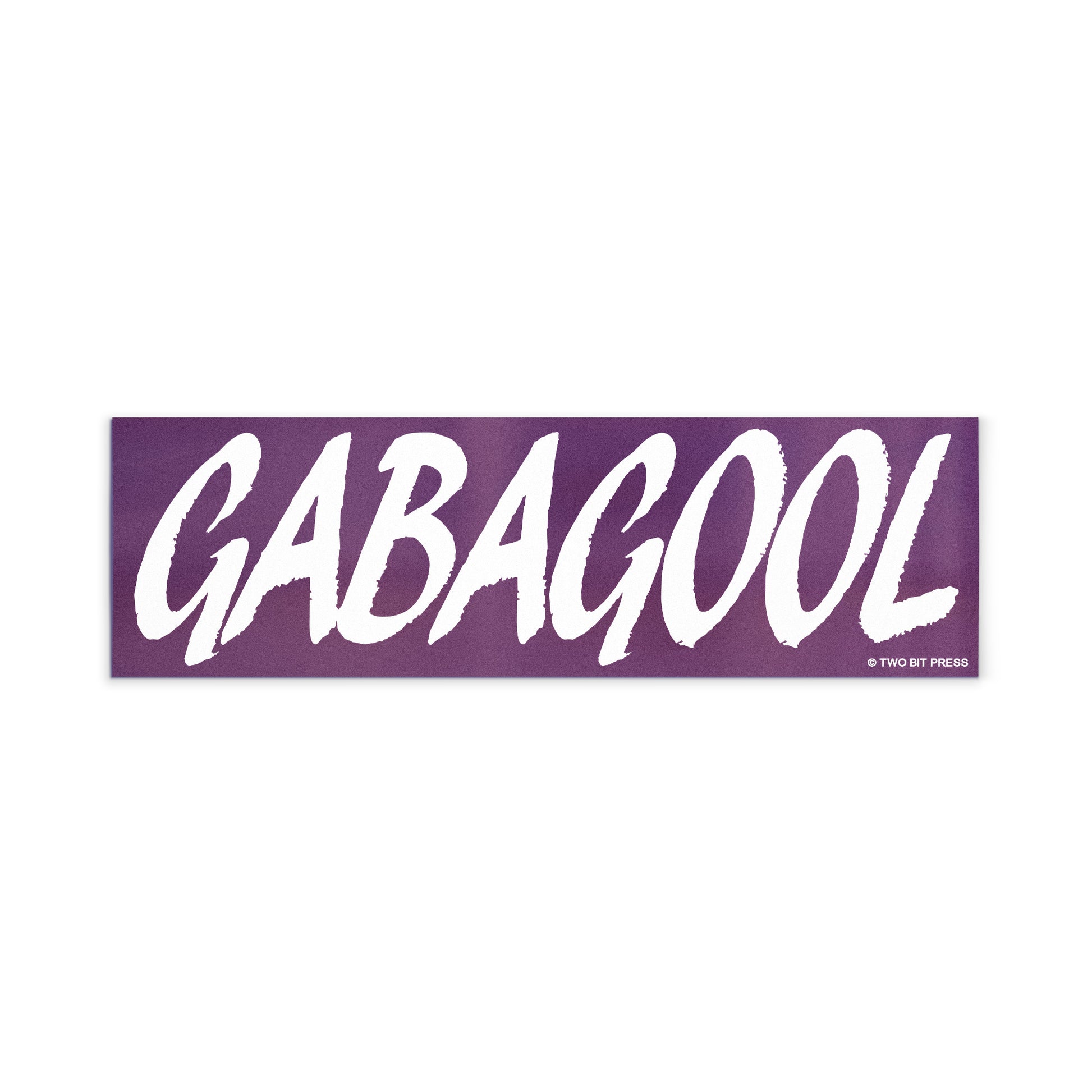 A vinyl bumper magnet reading "GABAGOOL" on a white background.
