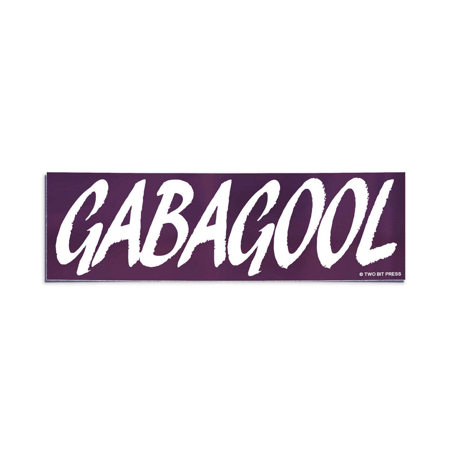 A vinyl bumper sticker reading "GABAGOOL" on a white background.